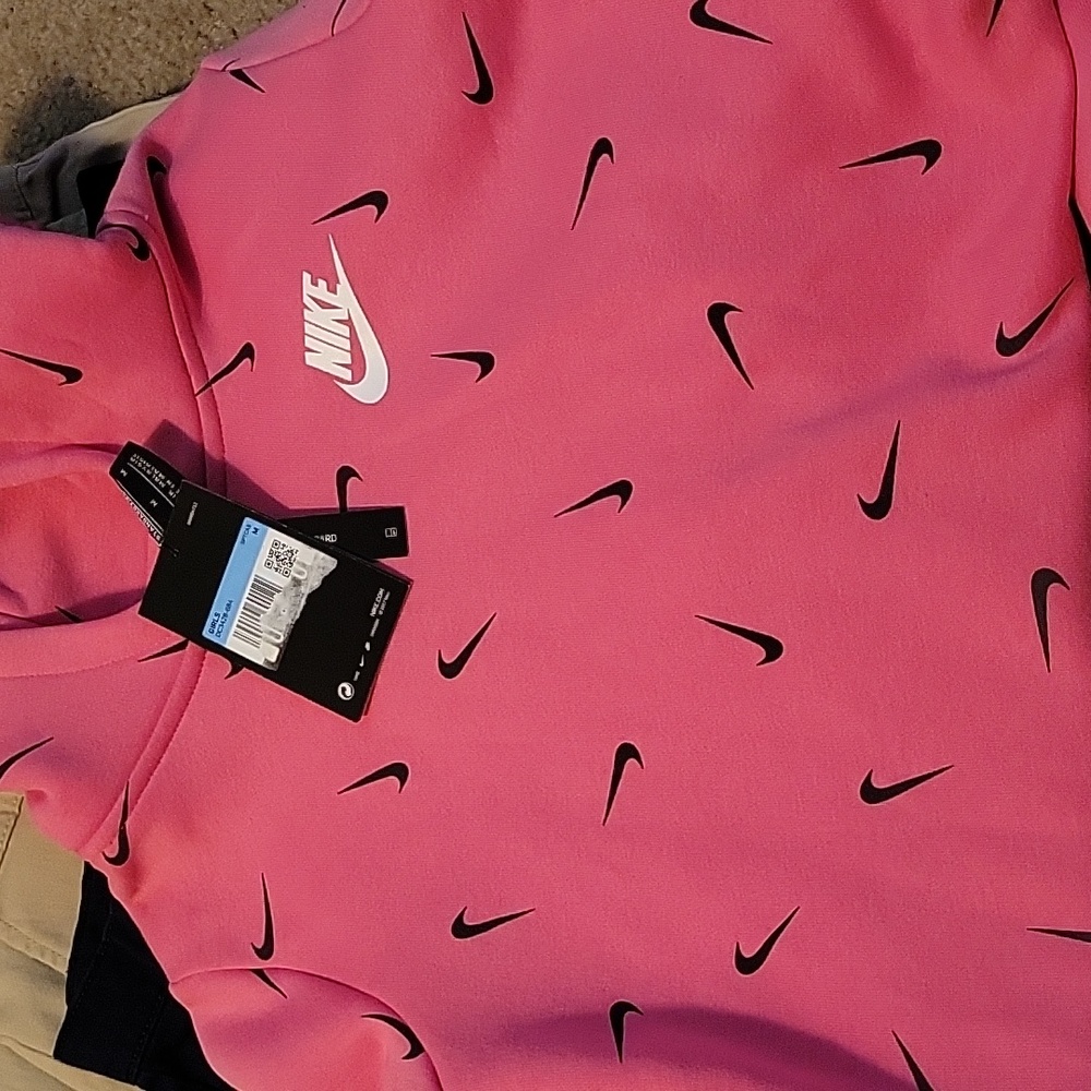 Girls pink Nike hooded sweater